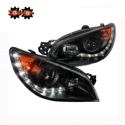 Faros proyectores LED DRL carcasa negra para Subaru Impreza WRX STi 06-07 Foto 1 de 3