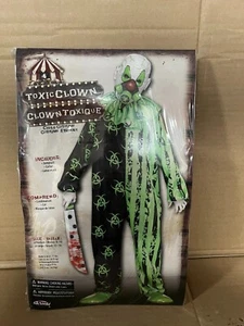 Toxic Clown Scary Killer Klown Halloween Costume & Mask Child Large 12-14 New - Picture 1 of 4