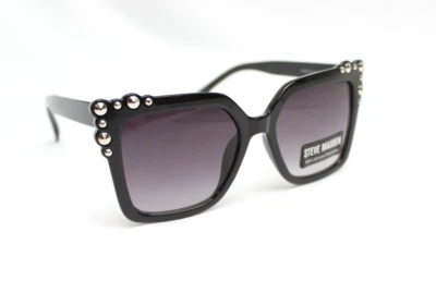 Steve Madden Black Silver Studded Butterfly Sunglasses 100%UV SM893186 BLK NWT - Image 1 of 4