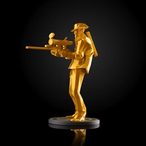 Team Fortress 2 Sniper Figurine | 3D Printed Low Poly TF2 Sniper Model - Picture 1 of 11
