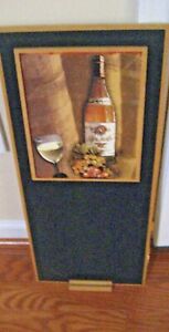 CUTE 24" HANGING CHALKBOARD WITH A WINE BOTTLE, GRAPES AND GLASS DESIGN (GREAT F