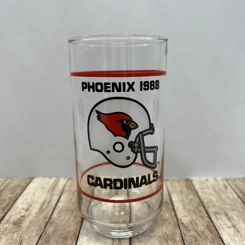 Vintage NFL Collectible ~ Phoenix 1988 Arizona Cardinals Mobil Drinking Glass Cover