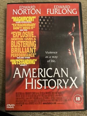 American History X (DVD, 1999) Edward Norton Edward Furlong Violent Movie - Image 1 of 2