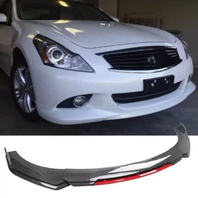 Carbon Style For 10-13 Infiniti G37 Sedan Front Bumper Lip Spoiler Splitter Foto 1 de 4