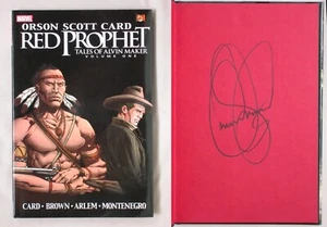 Signed 1st Ed RED PROPHET Orson Scott Card HC TALES ALVIN MAKER 1 VARIANT COVER - Picture 1 of 2