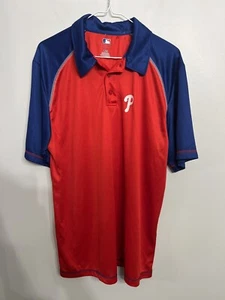 MLB Philadelphia Phillies Entrenador de Béisbol Golf Polo Para Hombres Majestuosa L - Imagen 1 de 6