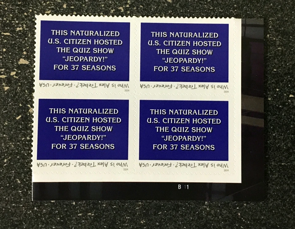 2024USA #5907 Forever Alex Trebek - Plate Block of 4 (LR)  mint - Image 1 of 1