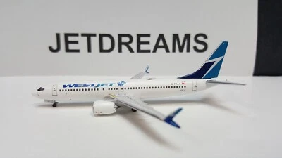 1/400 WESTJET BOEING 737-MAX 8 2017'S COLORS C-FRAX AEROCLASSICS - Image 1 of 4