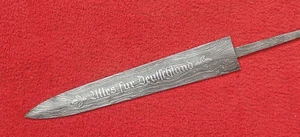 Handmade Damascus Steel German SA Dagger Blank Blade - Picture 1 of 11