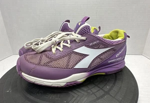 Diadora Women's Sz 6.5 Running Shoes Speed Pro Evo II D5000 Purple White CCB - Picture 1 of 12