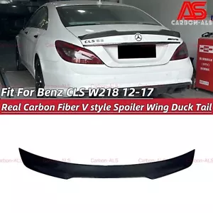 Carbon Fiber Look V Style Trunk Spoiler Wing For Mercedes W218 CLS63 2012-2017 - Bild 1 von 12