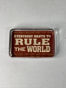 VG1985 Hallmark Tears For Fears Everybody Wants To Rule World Glass Paperweight - Picture 1 of 2