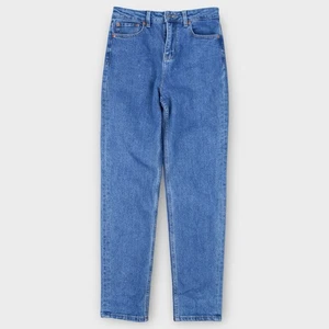 Motel Denim High Rise Mom Jeans Damen Größe 30 Medium Wash Straight Leg - Bild 1 von 6