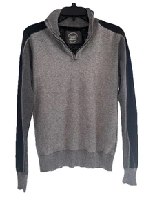 BKE Buckle Herren Small RegularFit 3-Tone grau Viertel-Reißverschluss Pullover adrett reif - Bild 1 von 5