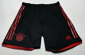 FC Bayern Munchen Adidas Aerooready Mens Shorts Black Red Size Large READ* - Picture 1 of 16