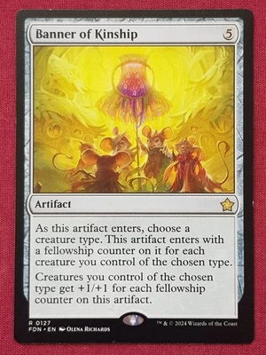 Magic The Gathering FOUNDATIONS BANNER OF KINSHIP artifact card MTG - Image 1 of 2