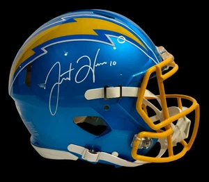 Justin Hebert (Chargers) Full Size Authentic Helmet - Fanatics COA - Picture 1 of 4