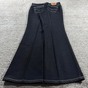 Y2K 2000’s Punk Grunge Flare Bottom Black Denim Levi’s 515 Skater Jeans - Picture 1 of 7