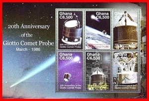 GHANA 2007 SPACE GIOTTO HALLEY'S COMET PROBE S/S MNH ASTRONOMY - Picture 1 of 1