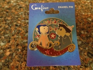 Coraline & Wybie Circus Spinning Pin Laika Metal Lapel New - Picture 1 of 4