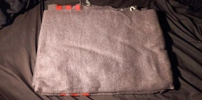 Vintage WW2 era german Army Heavy Wool Stripes wool Blanket ca 110 by 160 cm - Image 1 of 3