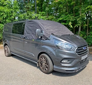 Ford Transit Custom Frontscheibe Displayabdeckung Schwarz Out Rollo Wickelvorhang - Bild 1 von 8