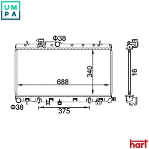 RADIATOR ENGINE COOLING 611 910 FOR SUBARU EJ2511EJ25 2.5L EJ201/4/1EJ20 2.0L - Picture 1 of 10