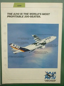 5/1995 PUB AIRBUS INDUSTRIE A310 AIRLINER AVION AVIATION ORIGINAL AD - Bild 1 von 1