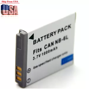 US Battery For NB-6L Canon PowerShot D10 D20 D30 ELPH 500 HS S90 S95 S120 Camera - Picture 1 of 5