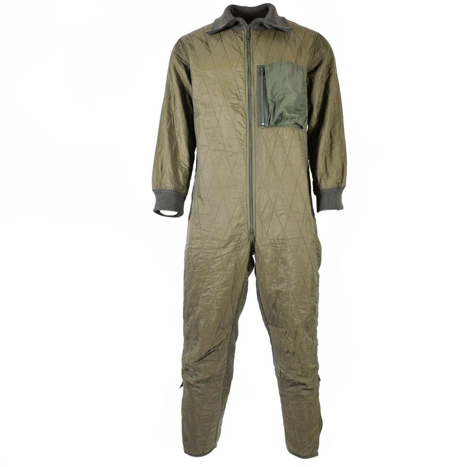 Original German Military Jumpsuit Liner Insulated Cold Weather Gear Olive - Image 1 of 1