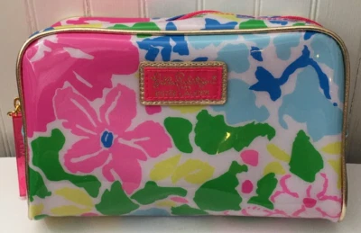NUEVO Lilly Pulitzer para Estee Lauder ROSA FLORAL Viaje Cosmético Maquillaje Bolsa Estuche Foto 1 de 4