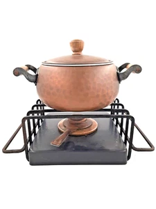 Spring Fondue Réchaud Et Casserole Set Suisse Cuivre Vintage Milieu Century ✅ - Zdjęcie 1 z 11