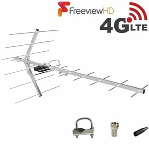 4G / 5G DIGITAL TV AERIAL KIT FREEVIEW HD FOR INDOOR OUTDOOR / LOFT INSTALLATION - Picture 1 of 7