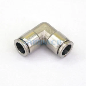 Fit Tube OD 4/6/8/10/12/14/16mm 304 Stainless Pneumatic Elbow Pushfit Connector - Picture 1 of 21