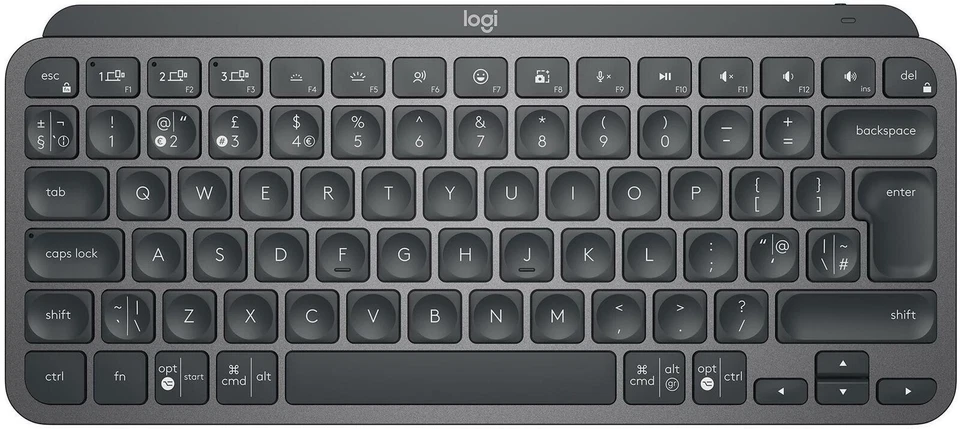 Logitech MX Keys Mini Wireless Keyboard (Graphite), English - UK