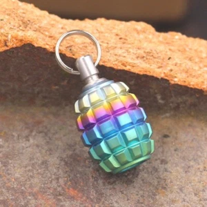 EDC Titanium Knife Lanyard Bead Parachute Cord Pendant with Clean Ear Wax Tool - Picture 1 of 9