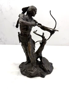 Jim Ponter 1992 Franklin Mint BRONZE Sculpture Native American Indian - Picture 1 of 24