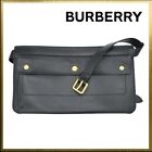 Burberry Black Leather Slimline Pouch Belt Bag • Removable Strap • New • Unisex 