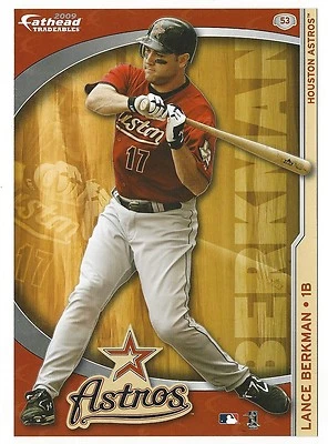 LANCE BERKMAN BIG PUMA HOUSTON ASTROS FATHEAD TRADEABLES LOGO STICKER 2009 #53 - Image 1 of 3