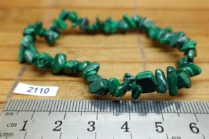 Bracelet baroque MALACHITE pierre naturelle du Congo chips qualité A reiki - Imagen 1 de 3