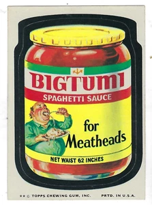 1974 Topps Wacky Packages 10th Series 10 BIGTUMI SPAGHETTI SAUCE nm o/c - Picture 1 of 1