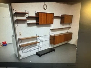 Große String System Regal Wand 60er Teak Design Klassiker - Bild 1 von 12