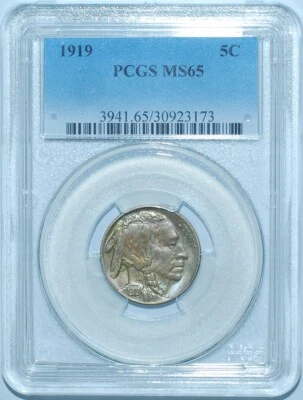 1919 P PCGS MS65 Buffalo Nickel - Image 1 of 2