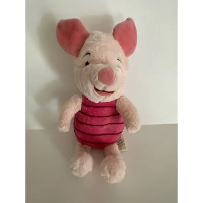 Disney World Piglet Plush Toy 9” Pink & Red Stripes Stuffed Animal - Image 1 of 4