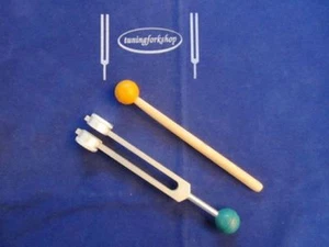 OM Tuner Weighted Tuning Fork+Mallet+removable Color Rubber Ball for handle - Picture 1 of 1
