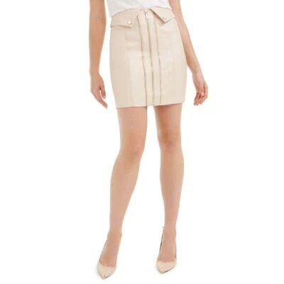 GUESS NEW Mini-Saia Feminina Mal Lá Multi Serafina Zíper Frontal Moto G TEDO - Imagem 1 de 2