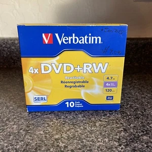 Verbatim DVD+RW Discs, 4,7GB, 4x, mit Slim Jewel Cases, Pearl, 10/Pack (VER94839) - Bild 1 von 2