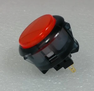 Botones rojos negros transparentes Sanwa x 1 pieza piezas de video arcade OBSC-30-CS/CR de Japón - Imagen 1 de 9