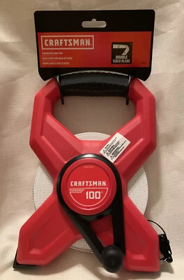 CRAFTSMAN Fiberglass Long Tape 100Ft. Double Sided Blade CMHT34209 - Image 1 of 4