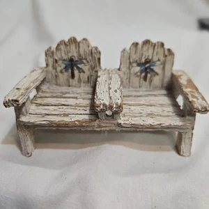 Dragonfly Chair Blossom Buffalo Miniture Dollhouse 2016 Vintage 2 Seater Rustic - Picture 1 of 8